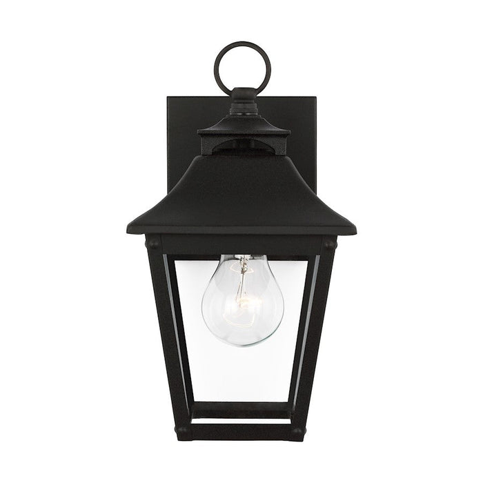 Feiss Galena 1-Lt Outdoor 6" Sconce, Black/Clear Seeded - OL14401TXB