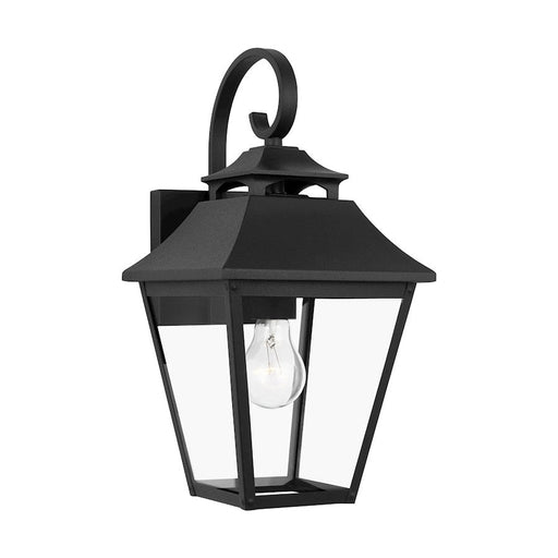 Visual Comfort Studio Galena 1-Lt Outdoor 8" Sconce, Black/Seed- OL14402TXB