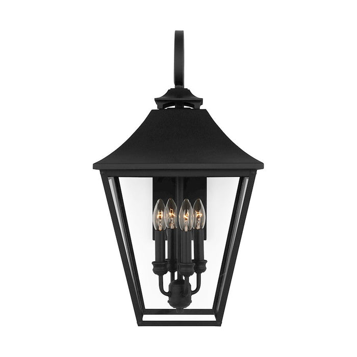 Feiss Galena 4-Lt Outdoor 13" Sconce, Black/Clear Seeded - OL14404TXB