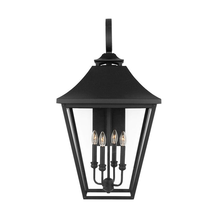 Feiss Galena 4-Lt Outdoor 17" Sconce, Black/Clear Seeded - OL14405TXB