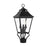 Feiss Galena 3-Lt Outdoor 10" Post Lantern, Black/Clear Seeded - OL14406TXB