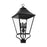 Feiss Galena 4-Lt Outdoor 13" Post Lantern, Black/Clear Seeded - OL14407TXB