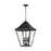 Feiss Galena 4-Lt Outdoor 18" Pendant, Black/Clear Seeded - OL14409TXB