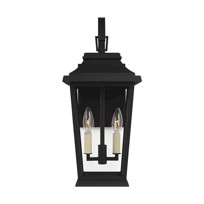 Murray Feiss Warren 2-Light Outdoor Wall Lantern, Black/ClearÂ Glass - OL15401TXB