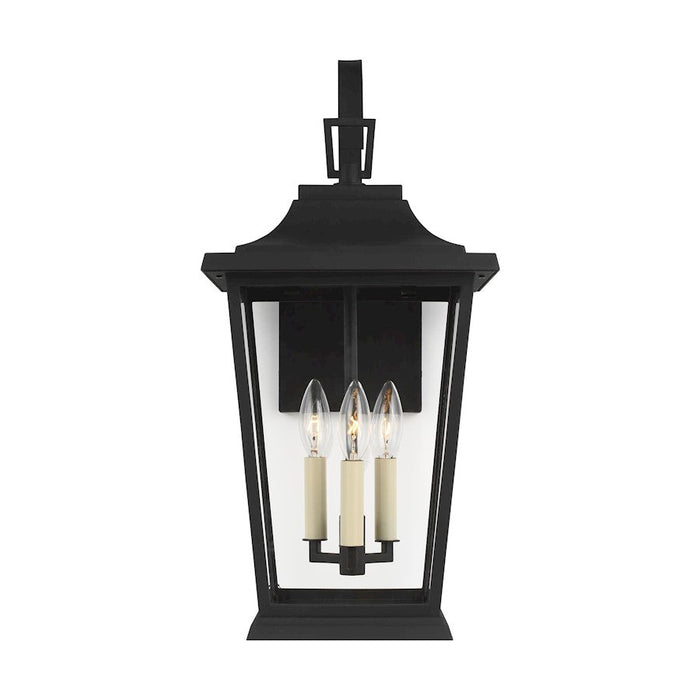 Murray Feiss Warren 3-Light Outdoor Wall Lantern, Black/ClearÂ Glass - OL15402TXB