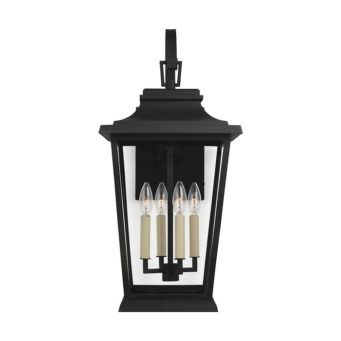 Feiss Warren 12" 4-Light Outdoor Wall Lantern, Black - OL15403TXB