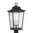 Murray Feiss Warren 3-Light Outdoor Post Lantern, Black/ClearÂ Glass - OL15407TXB