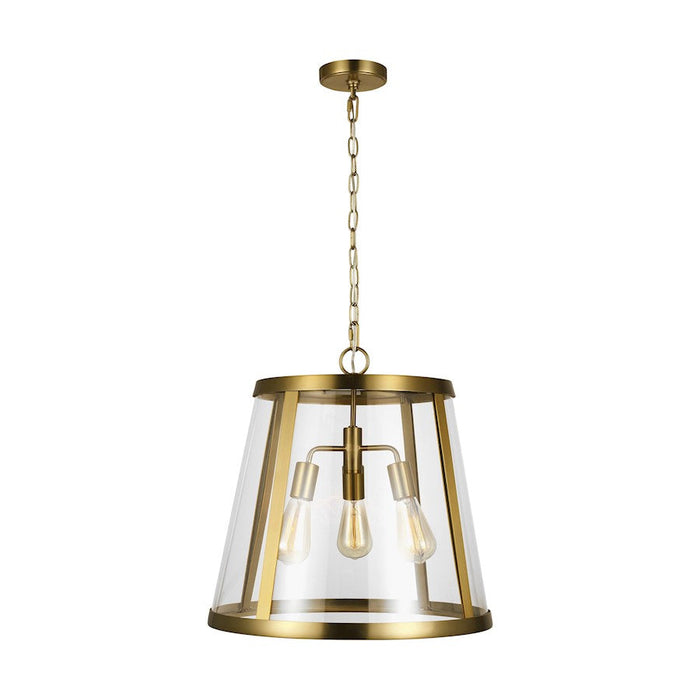 Visual Comfort Studio Harrow 3 Light Harrow Pendant, BurnishBrass