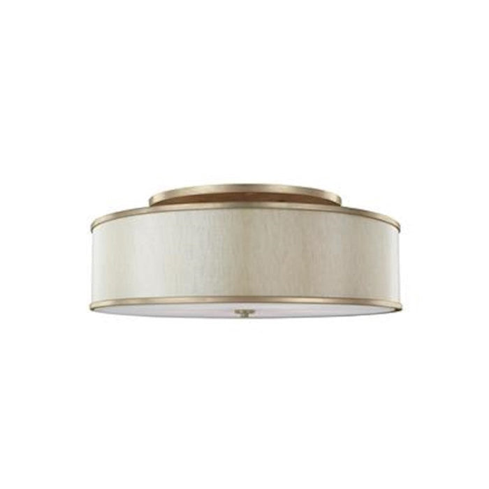 Murray Feiss Lennon 5-Light Semi-Flush Mount, Sunset Gold/CreamÂ Linen - SF340SG