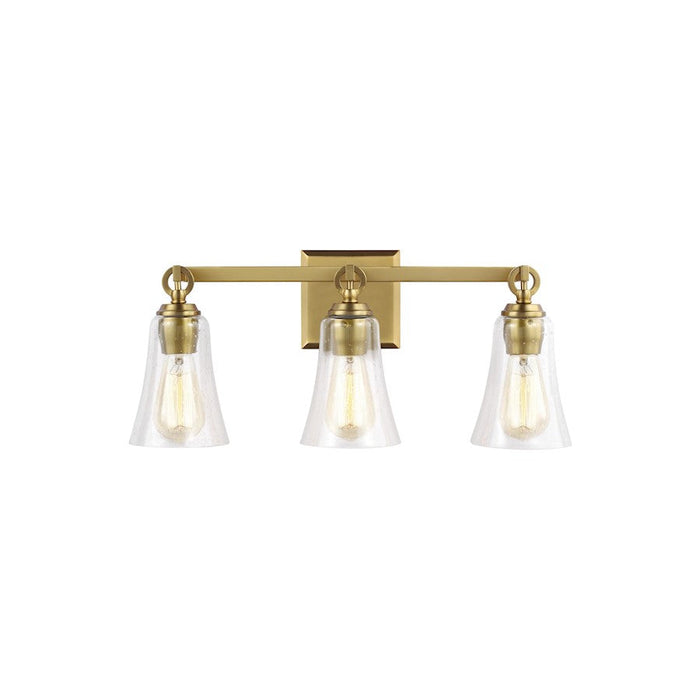 Visual Comfort Studio Monterro 4 Light Vanity, BurnishBrass