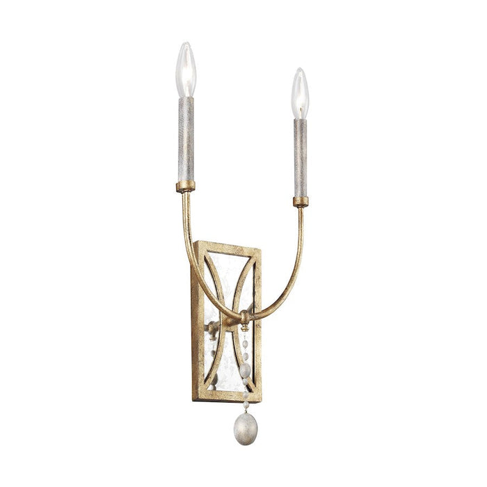 Feiss Marielle 2-Light Sconce, Antique Gild - WB1920ADB