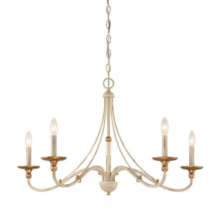 OPEN BOX ITEM: Minka Lavery Westchester 5-Lt 20" Chandelier, WH/GG - MI1045-701