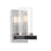 Minka Lavery Cole Crossing 1 Light Wall Sconce, Coal/Brushed Nickel - 1051-691