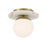 Minka Lavery Orban 1 Light Semi Flush Mount, Soft Brass - 1205-695