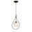 Minka Lavery Cody 1 Light Mini Pendant, Coal/Soft Brass - 1531-726