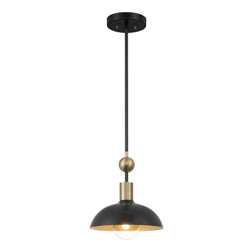 Minka Lavery Biloxi 1Lt Small Pendant, Coal/Weathered Antique Brass - 1994-862