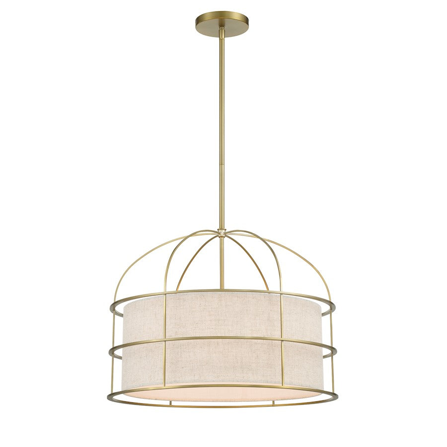 Minka Lavery Gateway Park 5 Light Convertible Pendant/Semi Flush, BRS - 2155-695