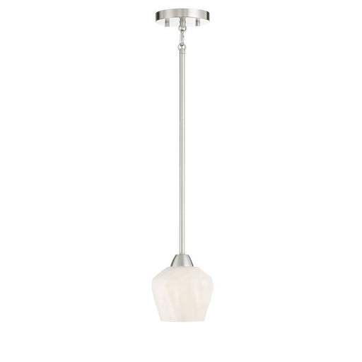 Minka Lavery Camrin 1 Light Mini Pendant, Brushed Nickel - 2171-84