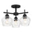 Minka Lavery Camrin 3 Light Semi Flush, Coal - 2172-66A