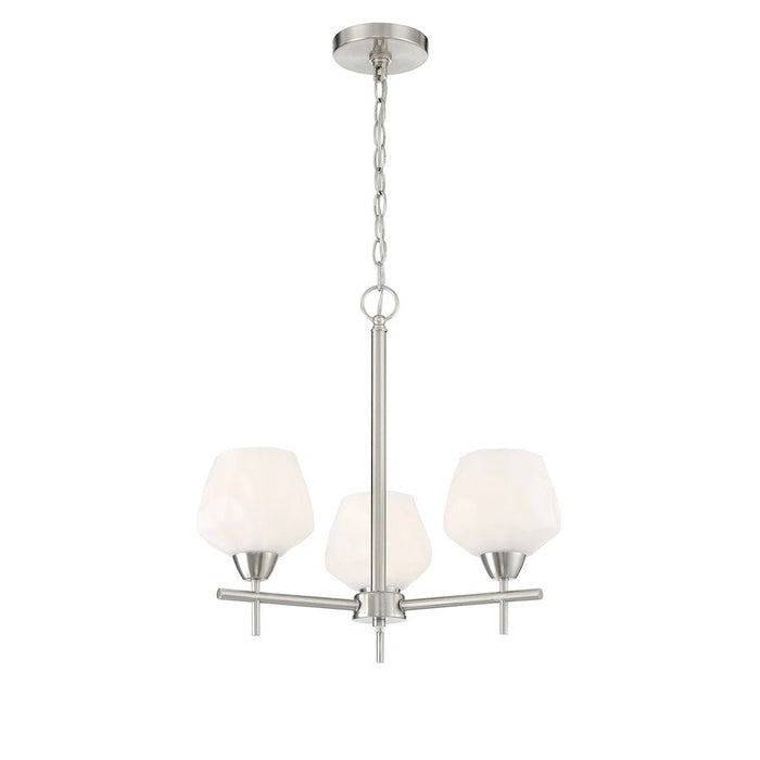 Minka Lavery Camrin 3 Light Chandelier, Brushed Nickel - 2173-84