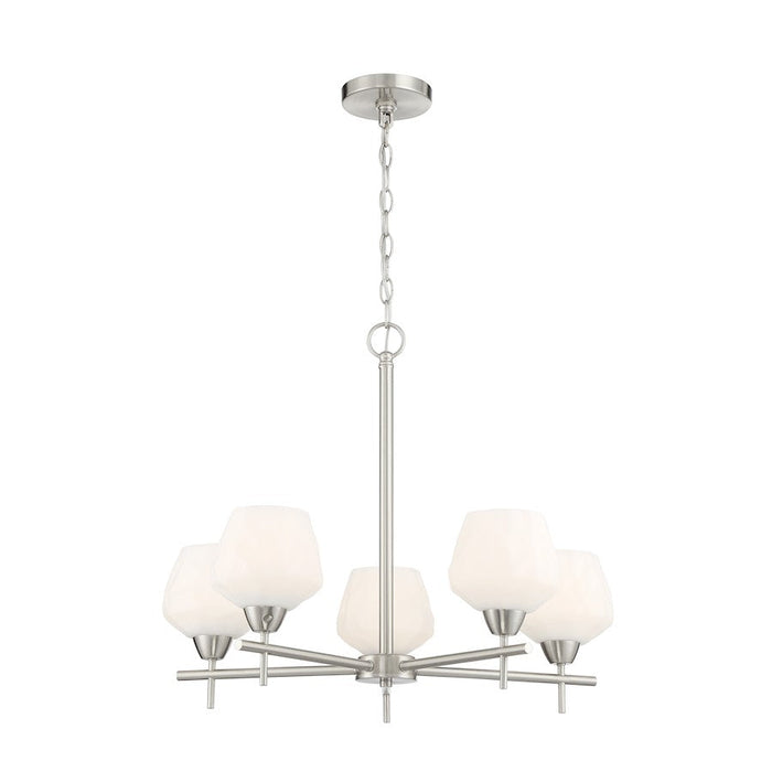 Minka Lavery Camrin 5 Light Chandelier, Brushed Nickel - 2175-84