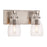 Minka Lavery Tiberia 2 Light Bath Vanity, Plated Pewter/Clear - 2272-84B