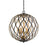 Minka Lavery Gilded Glam 5 Light Pendant, Sand Coal/Painted Gold - 2405-680