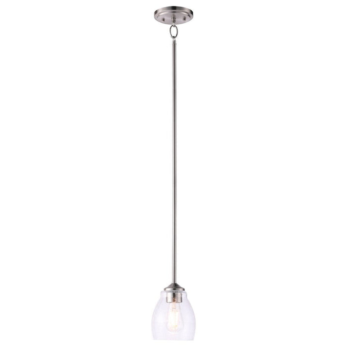 Minka Lavery Winsley 1 Light Mini Pendant, Brushed Nickel - 2430-84