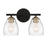 Minka Lavery Winsley 2 Light Bath Light, Coal/Stained Brass - 2432-878