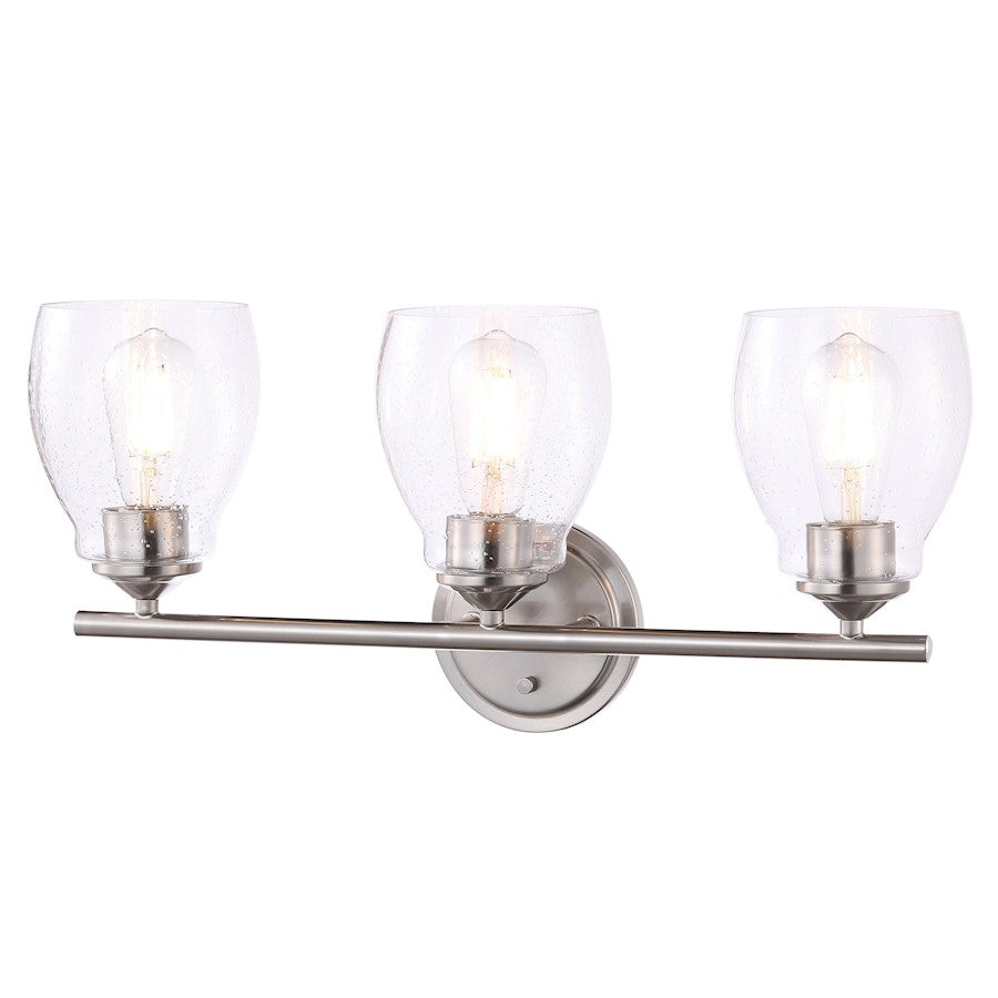 Minka Lavery Winsley 3 Light Bath Light, Brushed Nickel - 2433-84