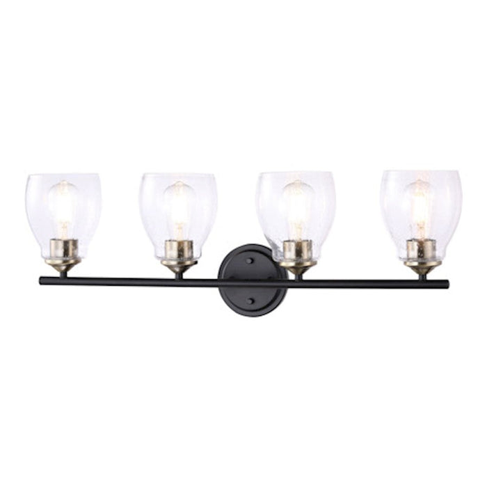 Minka Lavery Winsley 4 Light Bath Light, Coal/Stained Brass - 2434-878