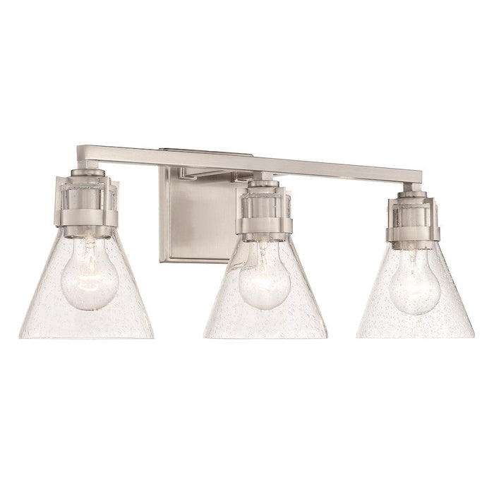 Minka Lavery Chatham Square 3 Light Bath Vanity, Brushed Nickel - 2473-84