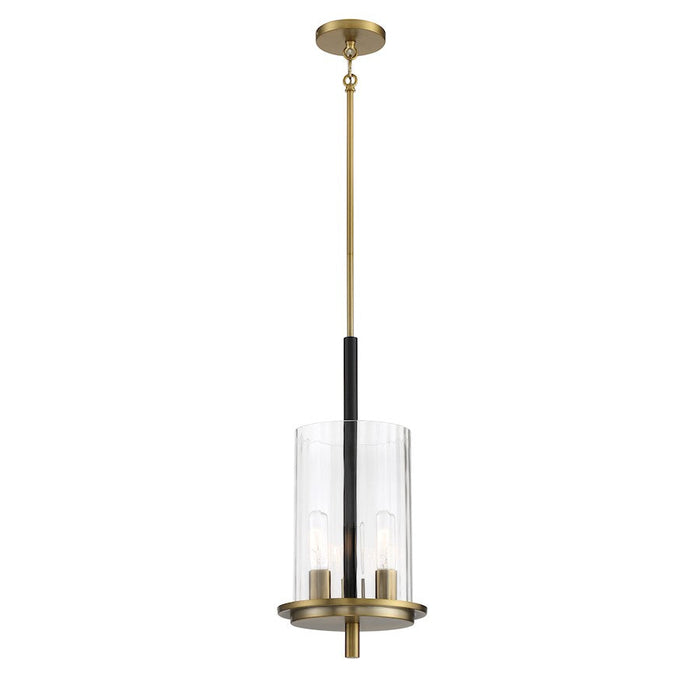 Minka Lavery Baldwin Park 3 Light Pendant, Coal/Soft Brass - 2543-726