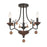 Minka Lavery Colonial Charm 3Lt Semi Flush Mount, Bronze/Walnut Acce - 2662-723