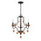 Minka Lavery Colonial Charm 3 Light Chandelier, Bronze/Walnut Accents - 2663-723