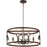 Minka Lavery Yorkville By Robin Baron 6 Lt Pendant, Darkwood/Silver - 2696-115