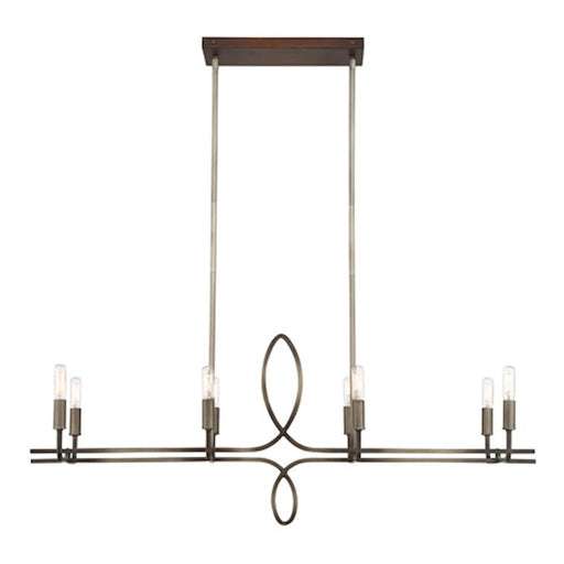 Minka Lavery Yorkville By Robin Baron 8 Light Island, Darkwood/Silver - 2698-115