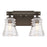 Minka Lavery Graham Avenue 2 Light Bath Vanity, Smoked Iron/Nickel