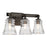 Minka Lavery Graham Avenue 3 Light Bath Vanity, Smoked Iron/Nickel - 2733-709