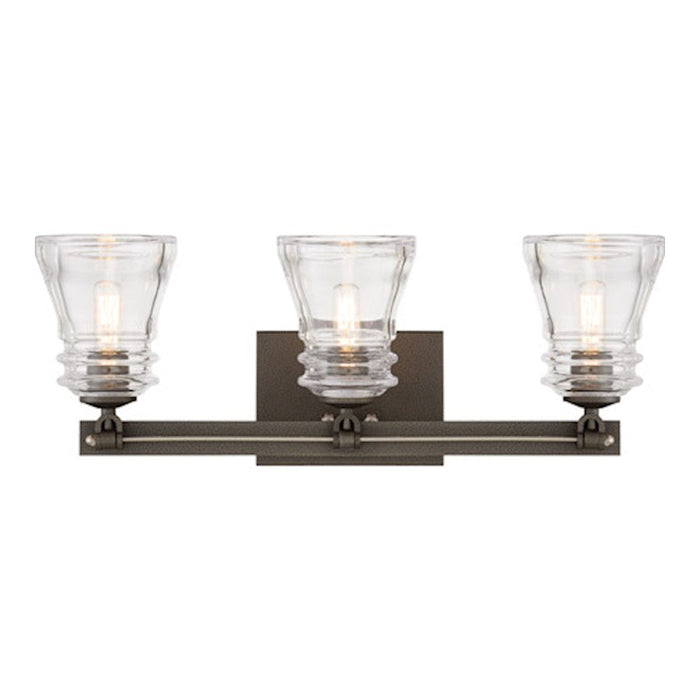 Minka Lavery Graham Avenue 3 Light Bath Vanity, Smoked Iron/Nickel