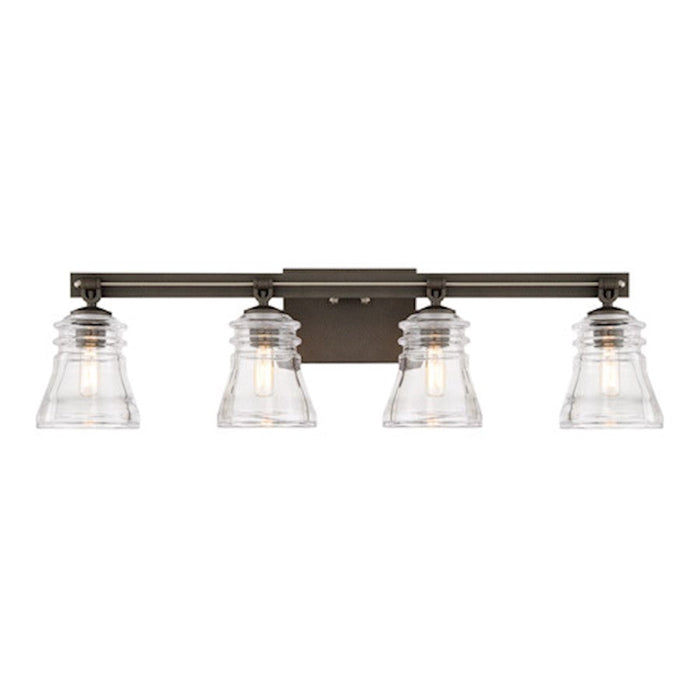 Minka Lavery Graham Avenue 4 Light Bath Vanity, Smoked Iron/Nickel