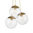 Minka Lavery Auresa 3 Light Pendant, Metal/Soft Brass - 2743-695