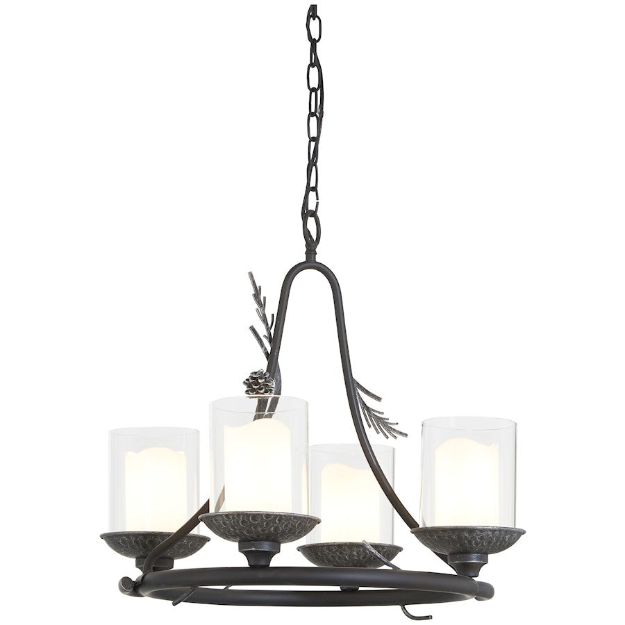 Minka Lavery Ponderosa Ridge 4 Light Chandelier, Spruce/Silver - 2754-694