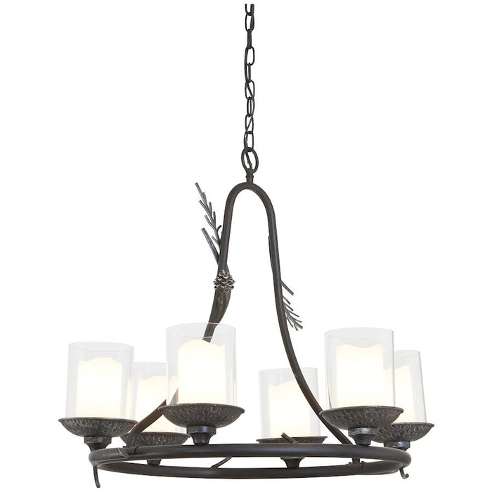 Minka Lavery Ponderosa Ridge 6 Light Chandelier, Spruce/Silver - 2756-694