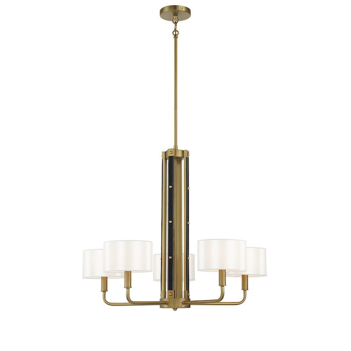 Minka Lavery Chelsea By Robin Baron 5 Light Chandelier, Soft Brass - 2785-695