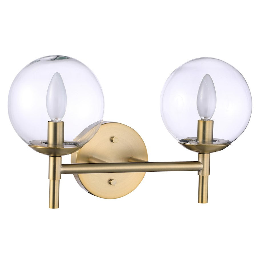 Minka Lavery Auresa 2 Light Bath Vanity, Soft Brass - 2792-695