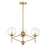 Minka Lavery Auresa 3 Light Pendant, Soft Brass - 2796-695