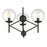 Minka Lavery Auresa 3 Light Semi Flush Mount, Coal