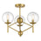 Minka Lavery Auresa 3 Light Semi Flush, Soft Brass - 2799-695