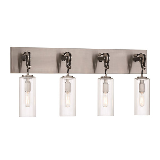 Minka Lavery Pullman Junction 4 Light Bath, Coal/Nickel/Clear - 2894-691